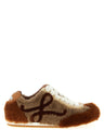 Loewe Brown Lamb Leather Low Top Sneakers