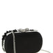 Self-Portrait Black Polyester Clutch Bag