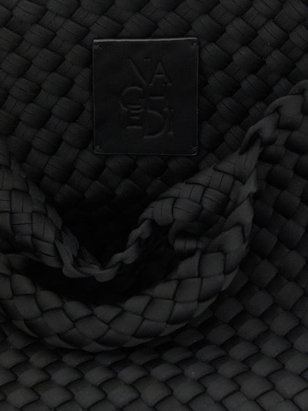 NAGHEDI Black Neoprene Tote Bag