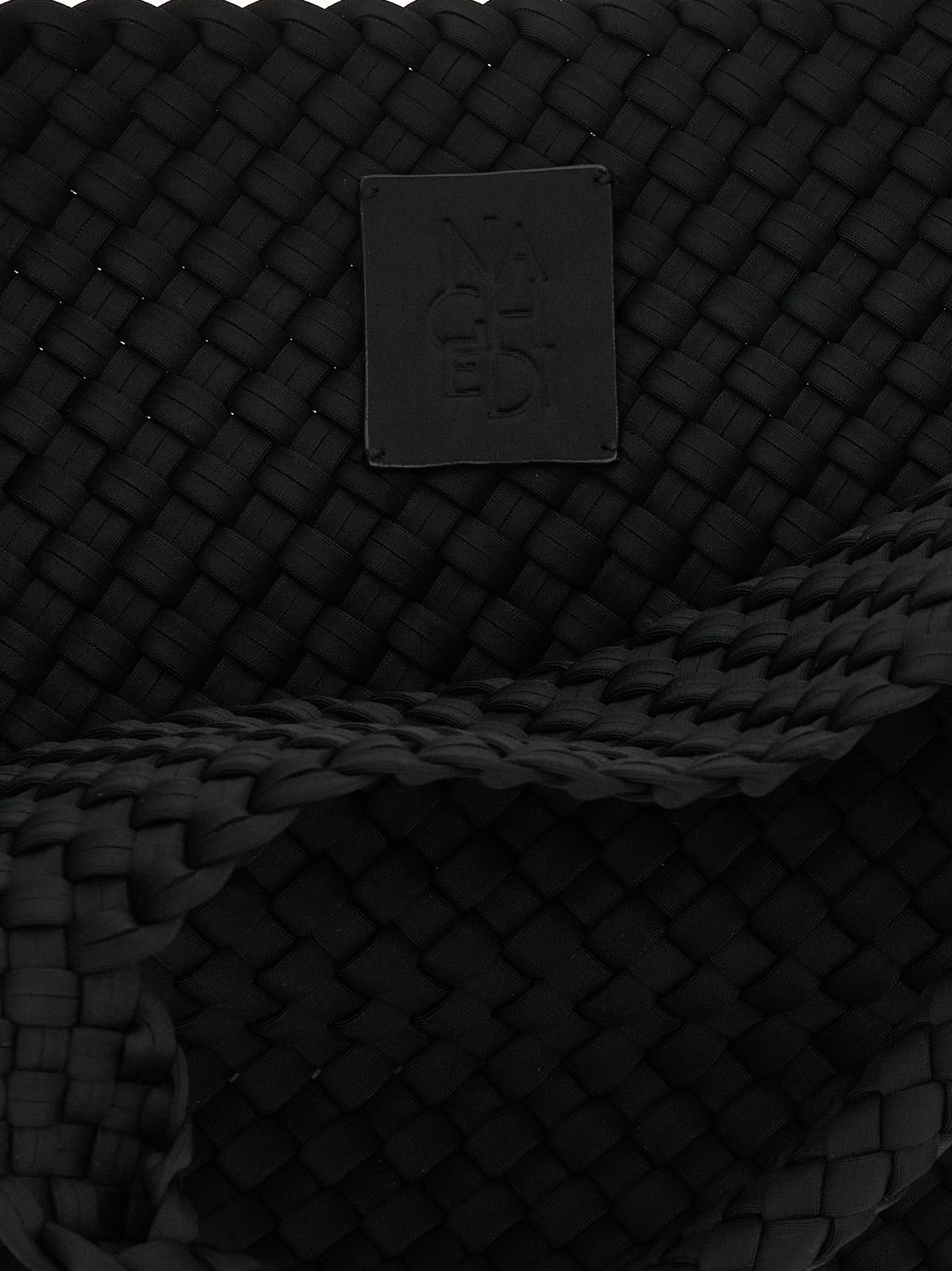 NAGHEDI Black Neoprene Tote Bag