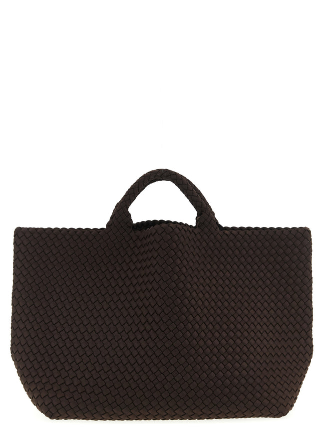 NAGHEDI Brown Neoprene Tote Bag