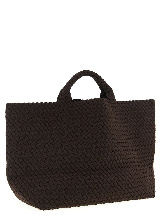 NAGHEDI Brown Neoprene Tote Bag