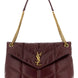 Saint Laurent Bordeaux Calfskin Shoulder Bag