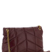 Saint Laurent Bordeaux Calfskin Shoulder Bag