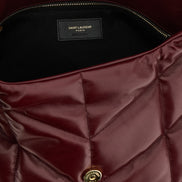 Saint Laurent Bordeaux Calfskin Shoulder Bag