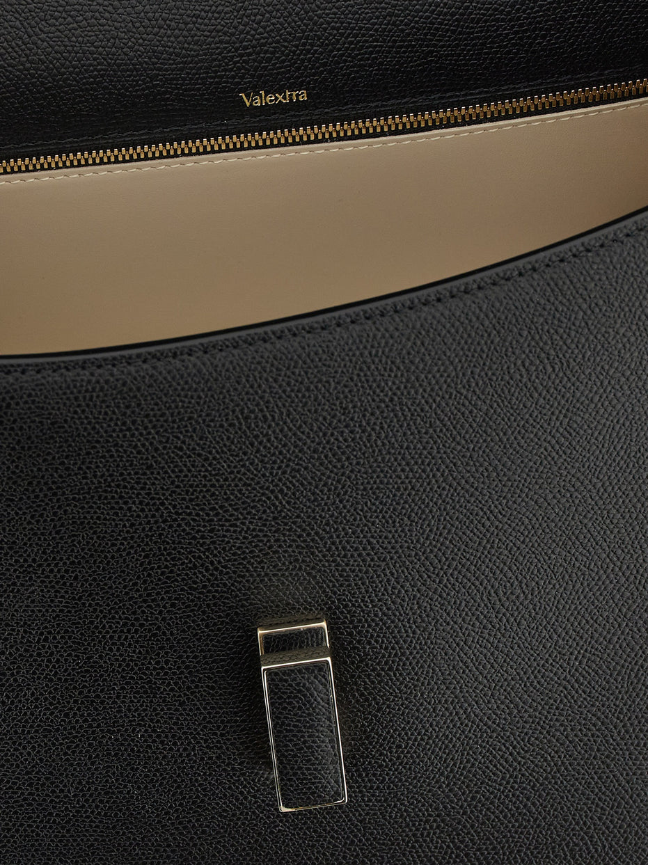 Valextra Black Calfskin Handbag