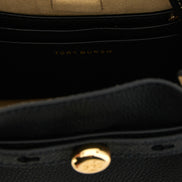Τσάντα χιαστί Tory Burch από μαύρο δέρμα αγελάδας  