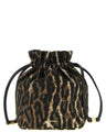 Ganni Brown Polyester Clutch Bag
