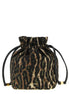Ganni Brown Polyester Clutch Bag