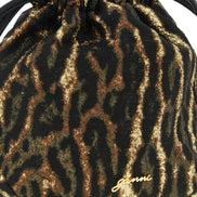 Ganni Brown Polyester Clutch Bag