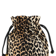 Ganni Brown Recycled Polyamide Clutch Bag