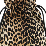 Ganni Brown Recycled Polyamide Clutch Bag