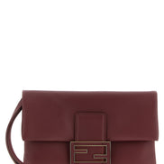 Φάκελος Fendi από δέρμα αρνιού Bordeaux  