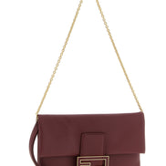 Φάκελος Fendi από δέρμα αρνιού Bordeaux  