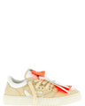 Off-White Beige Leather Low Top Sneakers