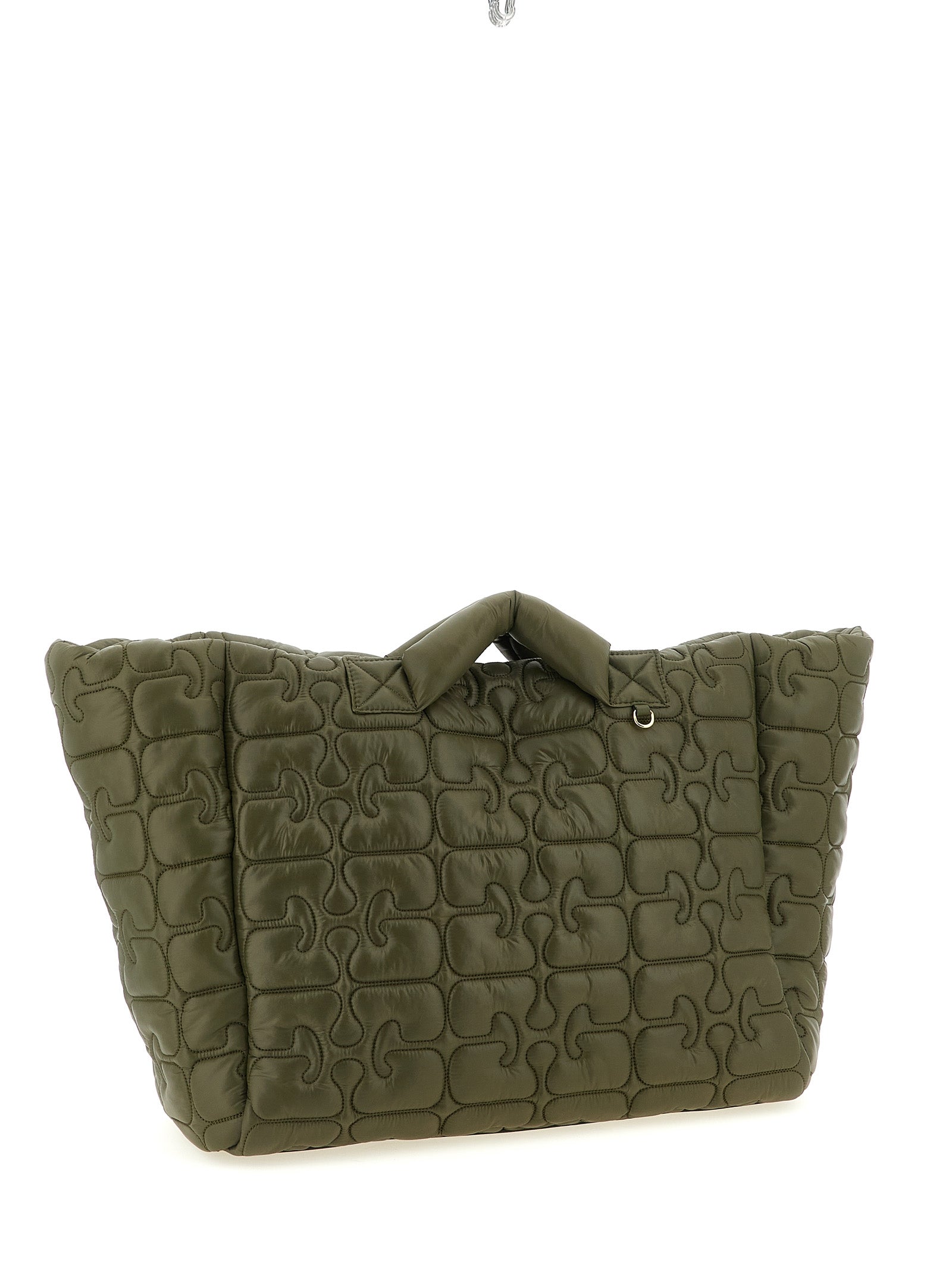 Ganni Bicolor Recycled Polyamide Tote Bag