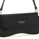 Twinset Black Leather Shoulder Bag