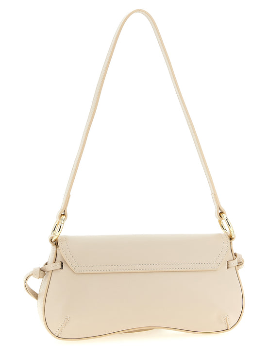 Twinset White Leather Shoulder Bag