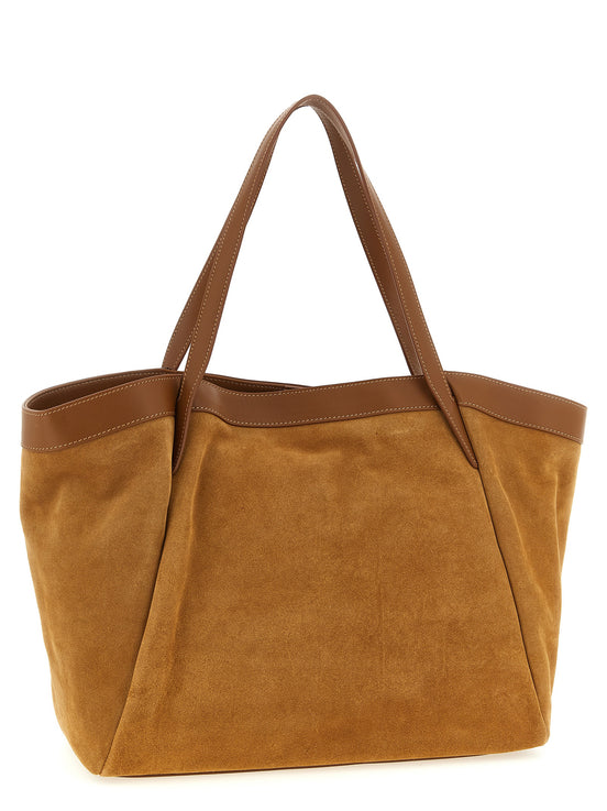 Τσάντα tote Twinset από καφέ πολυαιθυλένιο