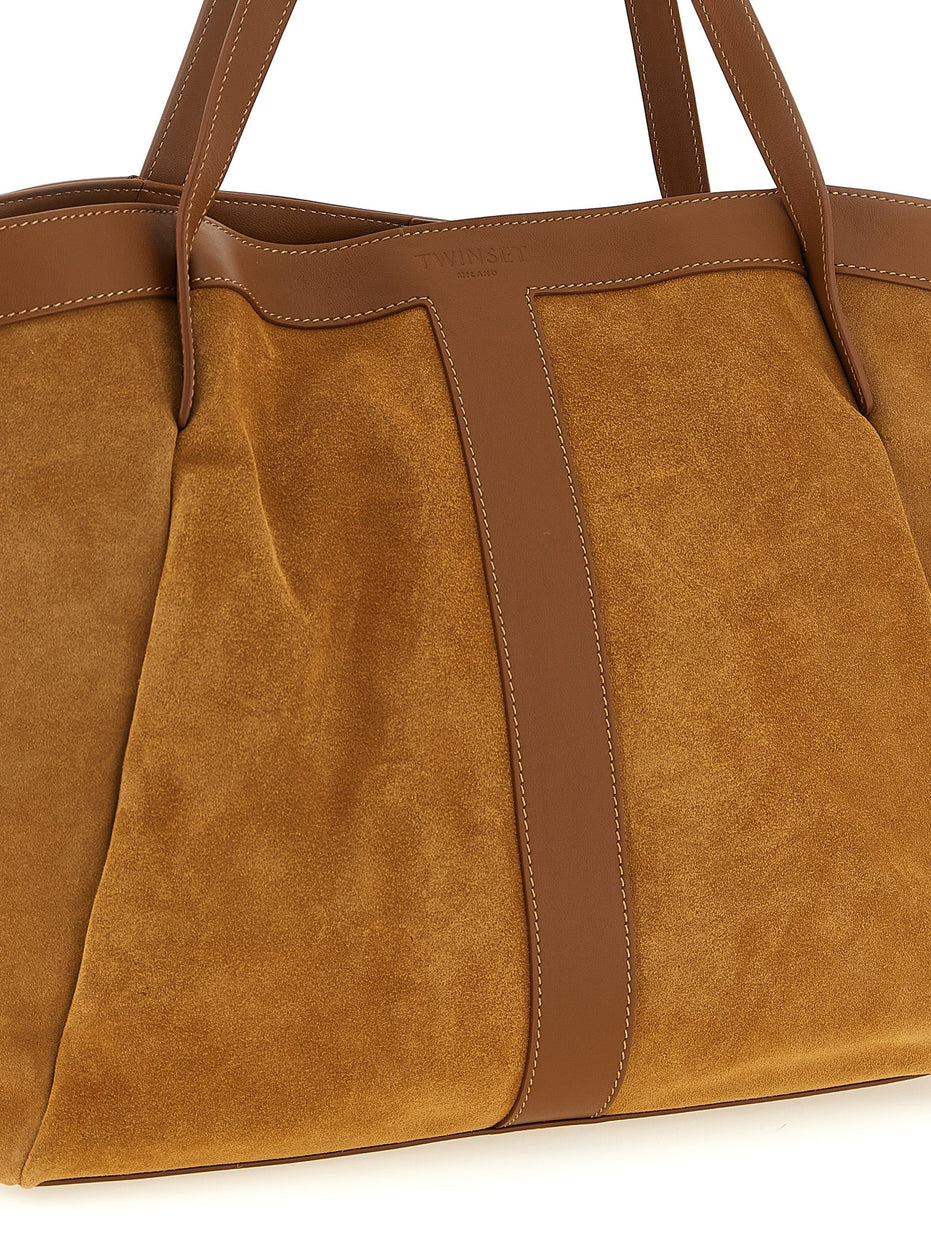 Twinset Brown Polyethylene Tote Bag