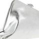 The Attico Silver Calfskin Clutch Bag