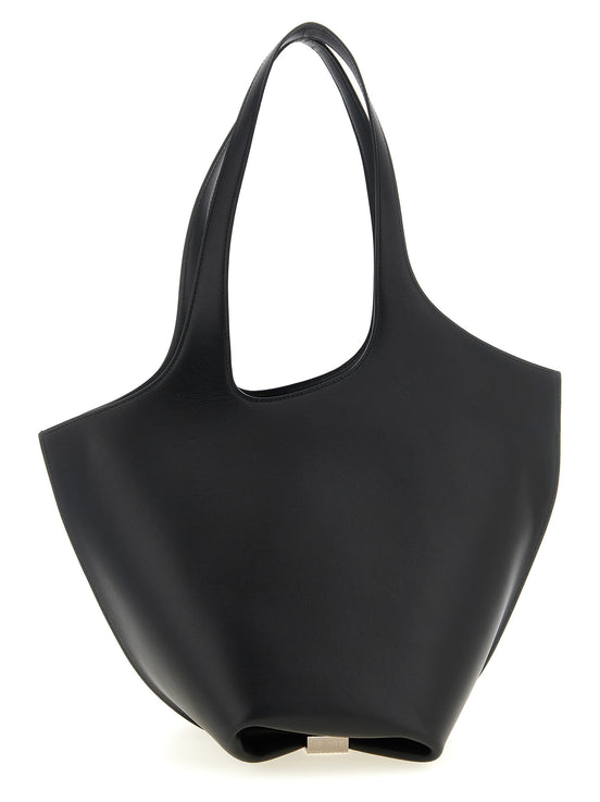 The Attico Black Calfskin Shoulder Bag