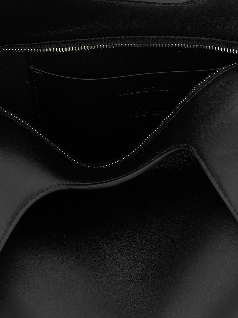 The Attico Black Calfskin Shoulder Bag