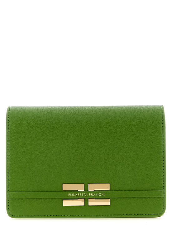 Τσάντα crossbody Elisabetta Franchi δίχρωμη από πολυεστέρα