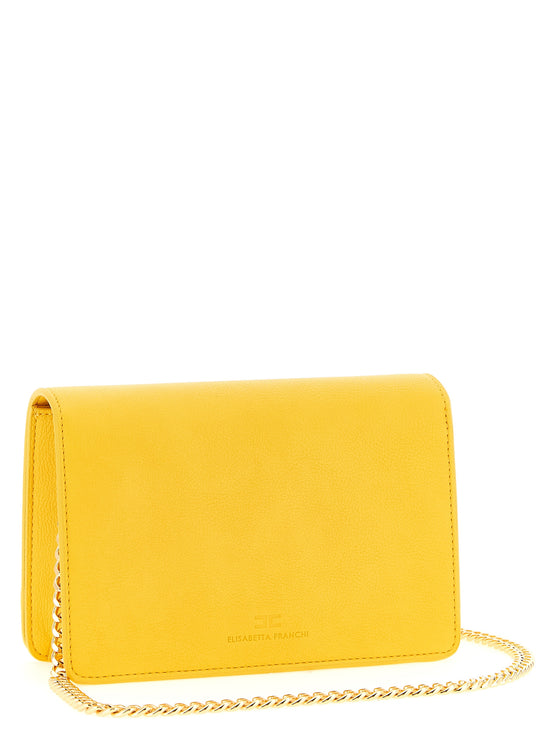 Τσάντα crossbody Elisabetta Franchi δίχρωμη από πολυεστέρα