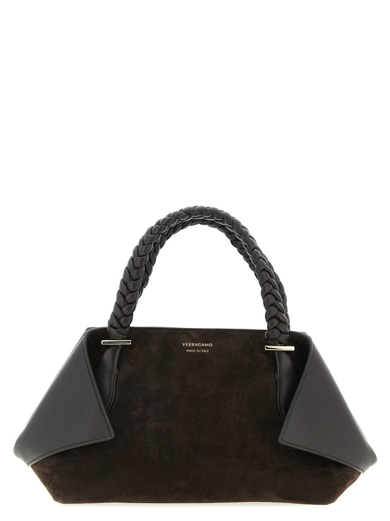 Ferragamo Brown Goatskin Handbag