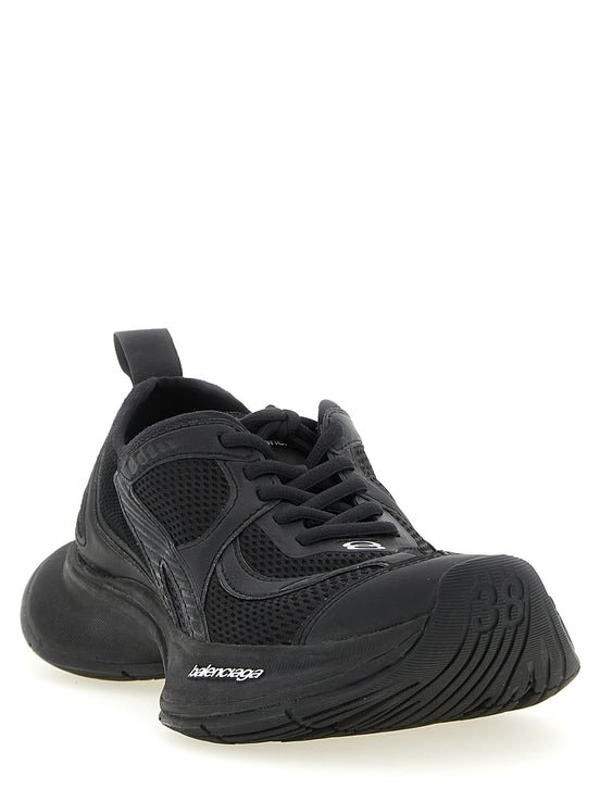 Balenciaga Black Polyester Athletic Sneakers