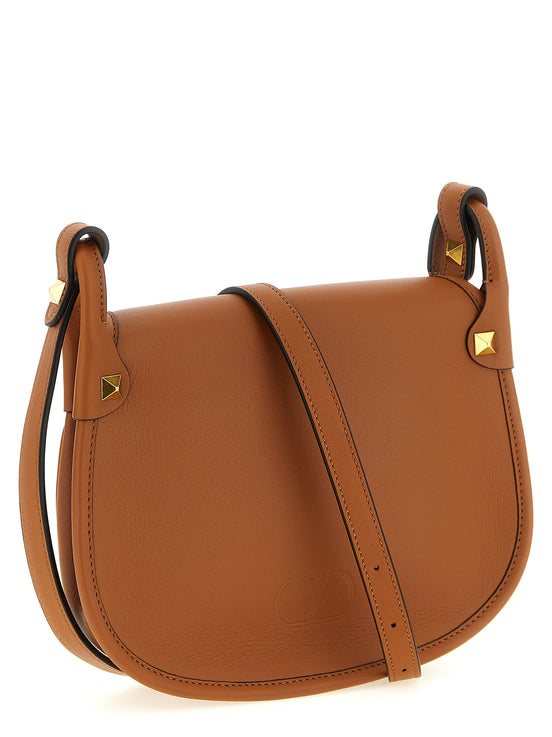 Valentino Garavani Brown Calfskin Shoulder Bag