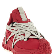 Rick Owens Red Cowhide Athletic Sneakers
