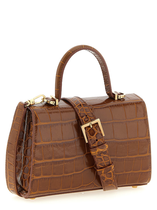 Versace Brown Calfskin Handbag
