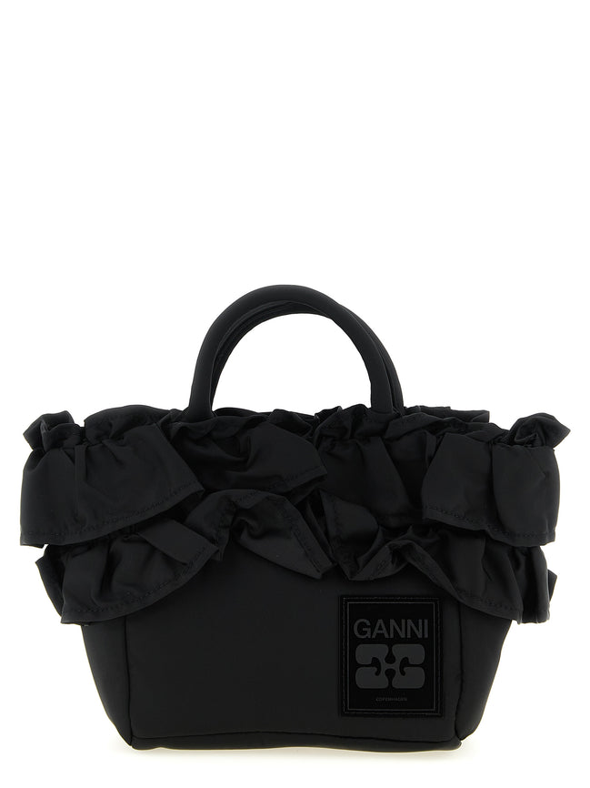 Ganni Black Nylon Handbag