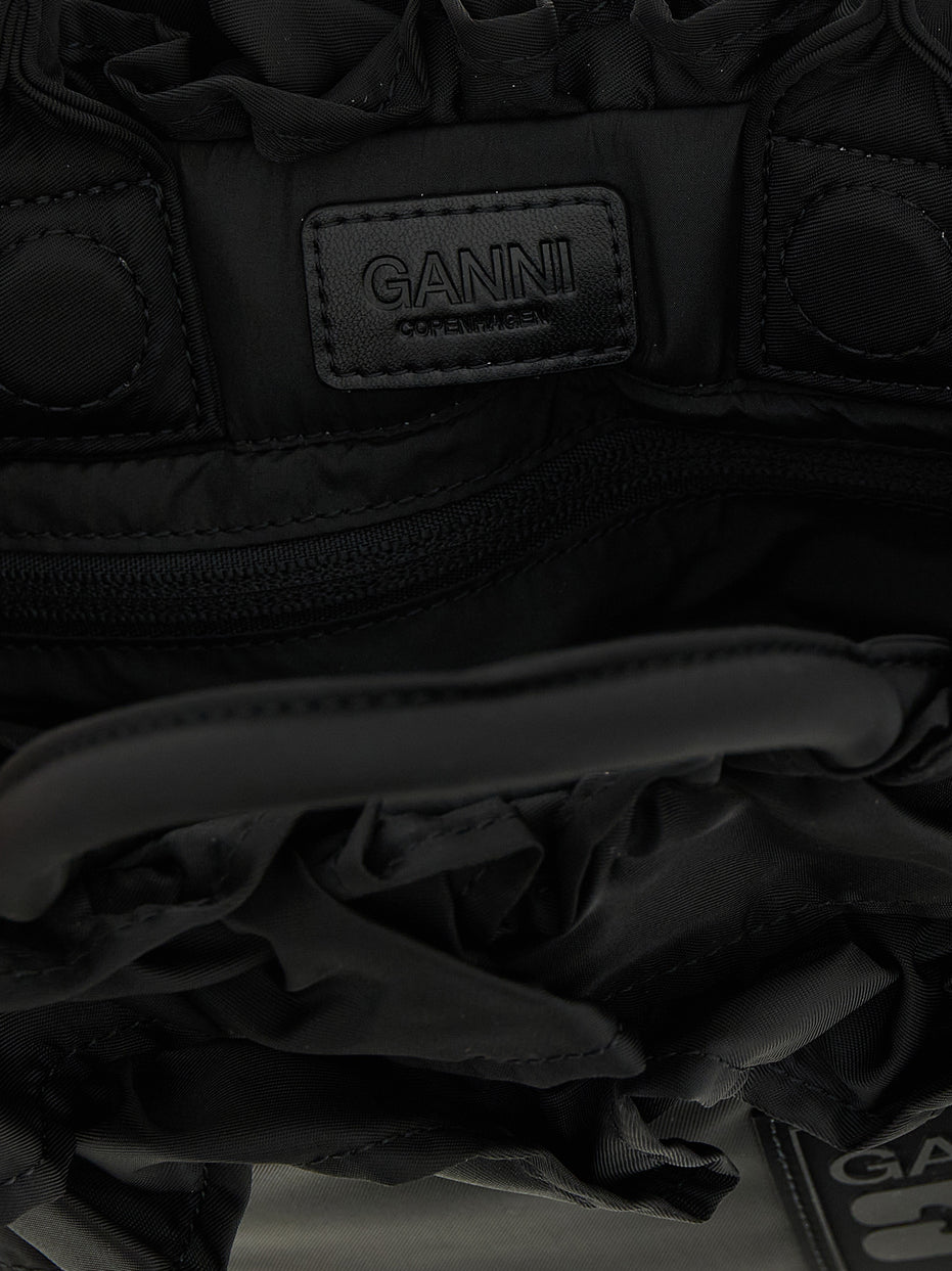 Ganni Black Nylon Handbag