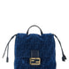 Fendi Blue Cotton Backpack
