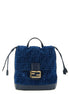 Fendi Blue Cotton Backpack