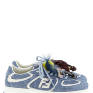 Fendi Blue Calfskin Platform Sneakers
