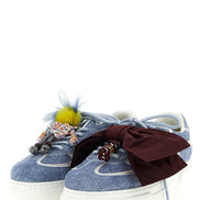 Fendi Blue Calfskin Platform Sneakers