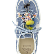 Fendi Blue Calfskin Platform Sneakers