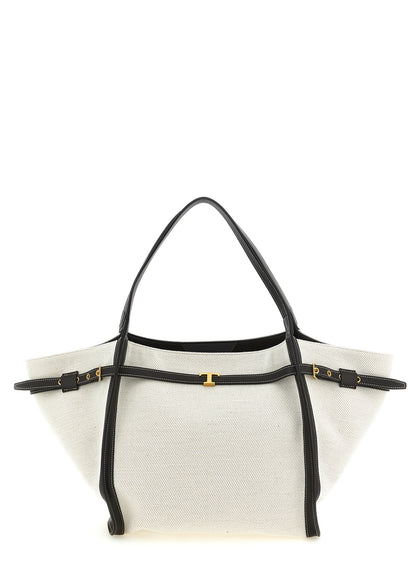 Τσάντα tote Tod's πολύχρωμη από λινό