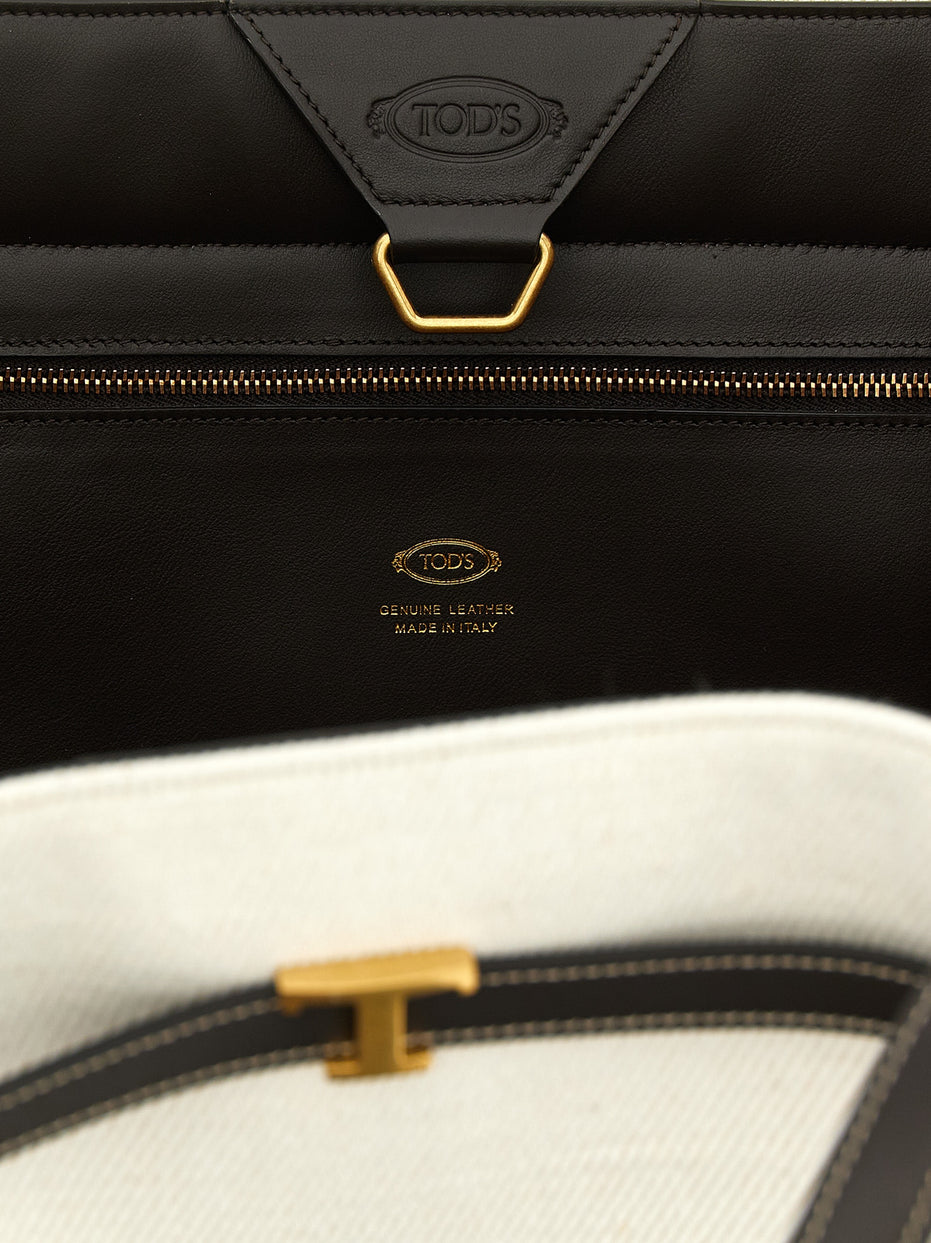 Tod's Multicolor Linen Tote Bag