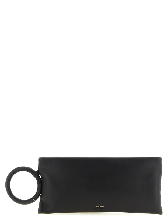 Tom Ford Black Lambskin Clutch Bag