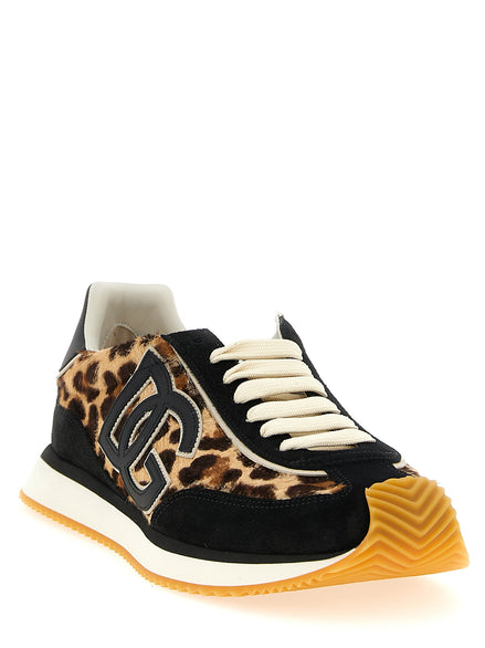 Πολύχρωμα sneakers χαμηλού προφίλ από δέρμα μοσχαριού Dolce & Gabbana
