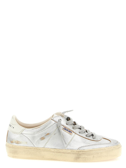 Golden Goose Silver Cowhide Low Top Sneakers