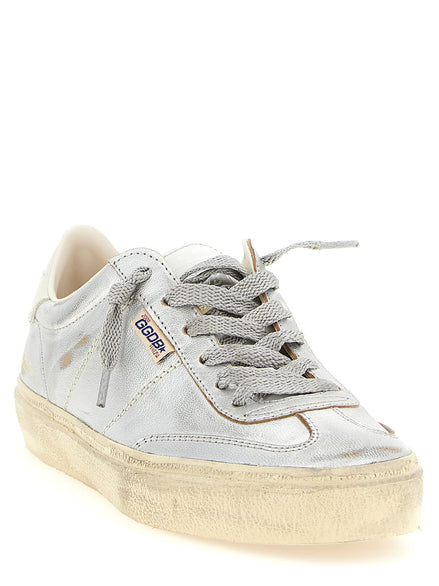 Golden Goose Silver Cowhide Low Top Sneakers