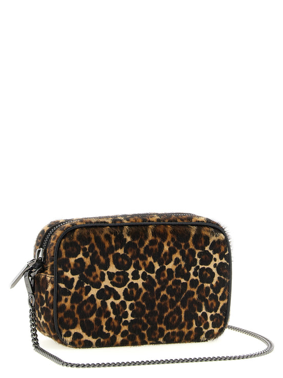 Τσάντα Golden Goose πολύχρωμη crossbody από δέρμα αγελάδας