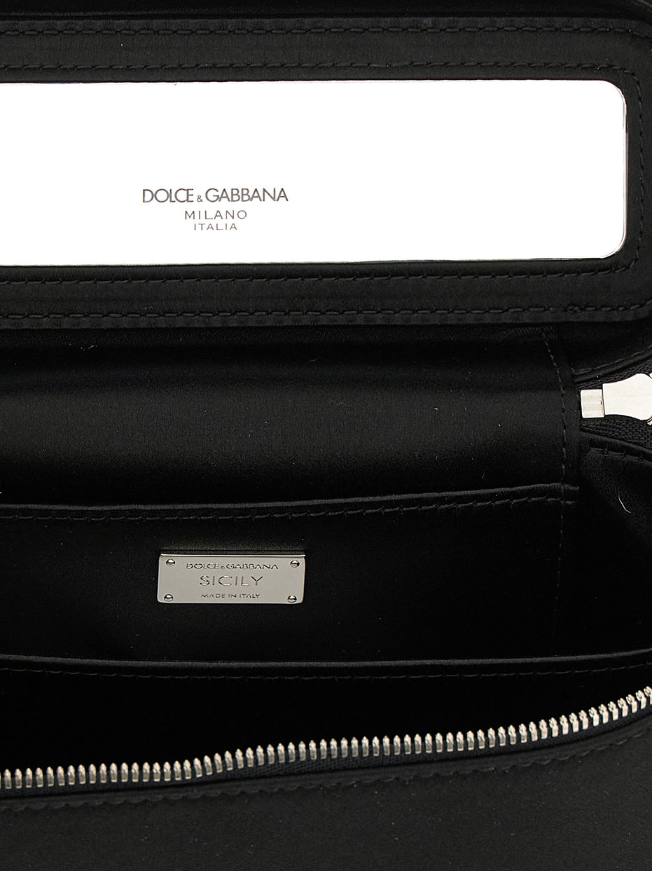 Dolce & Gabbana Black Viscose Crossbody Bag
