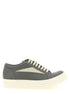 Rick Owens Gray Cowhide Low Top Sneakers